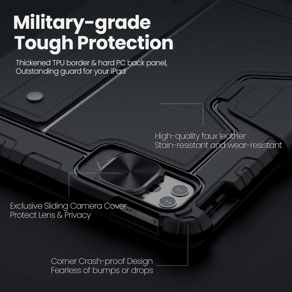 Nillkin iPad Air 11 M2 2024 Pro 11 Case Detachable Keyboard Trackpad Backlit